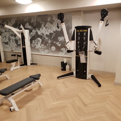 view of different exercise machines